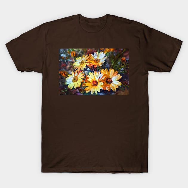 Yellow Daisy Flowers T-Shirt by ArtlyStudio